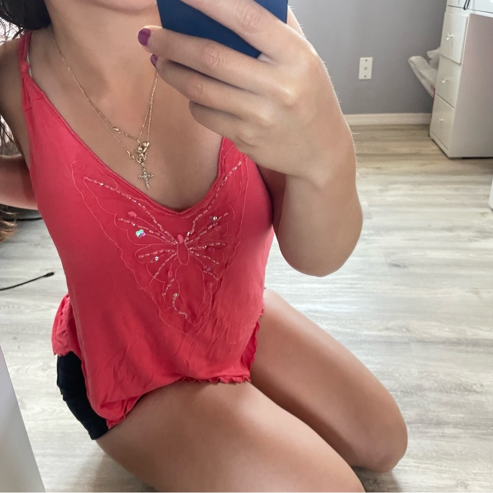 Y2K BUTTERFLY TANK TOP